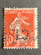FRANCE C N° 138 Semeuse CL 196 Indice 2 Perforé Perforés Perfins Perfin ! - Other & Unclassified