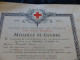 VP-92 , Diplôme , Militaria, Union Des Femmes De France, Croix Rouge, Médaille De Guerre, 1919 - Documentos