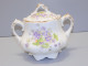 -JOLI ANCIEN POT SUCRIER PORCELAINE  Décor De Violettes Collection       E - Autres & Non Classés