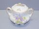 Delcampe - -JOLI ANCIEN POT SUCRIER PORCELAINE  Décor De Violettes Collection       E - Andere & Zonder Classificatie