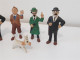 Lot De 7 Figurines Tintin Et Milou Tournesol Dupont Bully Bullyland Esso Et Lu - Tintin