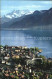 12606737 Vevey VD Fliegeraufnahme Mit See Vevey - Altri & Non Classificati