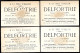 (Lot De 4) CHROMO "A LA TOILE D'HALLUIN" DELFORTRIE 59 LILLE Nord - Chansons Lilloises De DESROUSSEAUX (voir état) - Other & Unclassified