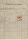 1893 Industrial Company Of Brazil Invoice Issued In Rio De Janeiro National Treasury Tax Stamp 200 Réis - Lettres & Documents