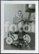 1966 REAL PHOTO FOTO BOY TRICICLO TRICYCLE TINPLATE TOY TOYS BUICK RIVIERA POLICE CAR JOUET JOUETS AT187 - Objets