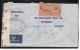 1946 , 4 A. Strip Of 4 And 1 A. , Overprint  "BAHRAIN " Bank - Registered Cover Airmail To England, Rare ! #219 - Bahrein (...-1965)