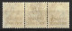 INDIA..."  GWALIOR.."...KING EDWARD VII...(1901-10..).......6a X STRIP OF 3......SG56A.......VFU.. - Gwalior