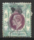 HONG KONG....KING EDWARD VII..(1901-10..).....£5.....SG89.....THIN....(CAT.VAL.£500...)...PEN ...USED.. - Gebruikt