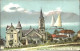 12321177 Montreux VD Eglise Protestante Lac Leman Alpes De Savoie Kuenstlerkarte - Andere & Zonder Classificatie
