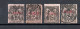 Levante (France) 1885/91 Old Overprinted Sage Stamps Used Different Postmarks - Gebraucht