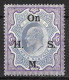 INDIA.....KING EDWARD VII...(1901-10...)...." OHSM..".......5R.........LMH.. - 1902-11  Edward VII