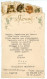 Carte De MENU Gaufré Illustré De CHATS Chat Année 1947 ( Pliure Prononcée Sur Le Coin En Bas à Gauche ) - Menus