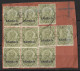 BAHRAIN.....KING GEORGE....V.....(1910-36...)......4a X 10....6 SINGLE ON PIECE.....SG19.....USED... - Bahreïn (...-1965)