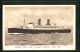 AK Passagierschiff Duchess Of Bedford In Ruhiger See  - Dampfer
