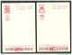 JAPAN Nippon  2 Postal Stationery Cards Hase Blume Unused - Cartes Postales