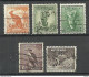 Australia Birds & Animals, 5 Stamps, O Incl. Perfin - Other & Unclassified