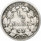 Allemagne, Wilhelm II, 1/2 Mark, 1906, Hambourg, Argent, TB+, KM:17 - 1/2 Mark