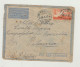 BUSTA SENZA LETTERA - VIA ALA LITTORIA - ANNULLO OM HAGER ERITREA DEL 1940 VERSO PALERMO DEL 1940 WW2 - A.O.I. - Marcofilie (Luchtvaart)