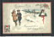 USA 1920ies Red Cross Rotes Kreuz Vignette On Christmas Greetings Weihnachten Post Card - Autres & Non Classés