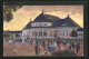 Künstler-AK München, Ausstellung Bayrische Gewerbeschau 1912, Menschenmasse Vor Einem Gebäude  - Expositions