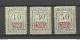 Deutsche Militärverwaltung In Romania Rumänien 1918 Michel 2 & 4 - 5 Portomarken Postage Due * NB! Stain! - Ocupación 1914 – 18