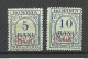 Deutsche Militärverwaltung In Romania Rumänien 1918 Michel 1 - 2 * Portomarken Postage Due - Occupazione 1914 – 18