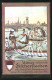 Künstler-AK Ulm, Fischerstechen Aus Anlass Der Einweihung D. Neuen Donaubrücke 1912, Festpostkarte  - Ulm