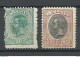 ROMANIA Rumänien 1900/1903 Michel 139 & 144 (*) Mint No Gum/ohne Gummi King Karl I König - Unused Stamps