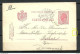 Romania 1907 Postal Stationery Ganzsache 10 B. Sent To Denmark NB! Ca. 1 Cm Tear/Einriss At Right Margin! - Interi Postali