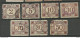 ROMANIA Rumänien 1885 Portomarken Postage Due Michel 1 - 5 O Different Perforations - Strafport