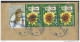 ROMANIA Rumänien 2015 Registered Air Mail Letter To Estonia Sonnenblume Hase Hare - Storia Postale