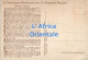Carta Geografica Dell' Africa Orientale Della Croce Rossa Italiana Pro Campagna Antitubercolare (v.retro) - Cartes Géographiques