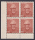 Inde India 1958 MNH Dr. Dhondo Keshav Karve, Social Reformer, Educationist, Feminist, Block - Nuevos