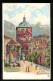 Lithographie Heidelberg, Ruprechtsbau  - Heidelberg