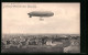 AK Bitterfeld, Luftschiff Parseval über Der Stadt  - Zeppeline