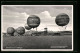 AK Bitterfeld, Ballonwettfliegen, Ballone Bruno Loerzer, Von Tschammer Und Osten, Sachsen  - Luchtballon