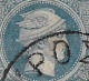 GREECE 1886-1888 Small Hermes Head Belgian Print Scarce 25 L Blue Quadrille Background Vl. 81 B - Gebraucht