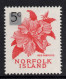 NORFOLK ISLAND 1966 SURCH DECIMAL CURRENCY  5c ON 8d RED  " RED HIBISCUS " STAMP MNH - Norfolk Eiland