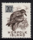 NORFOLK ISLAND 1966 SURCH DECIMAL CURRENCY " 20c ON 2/- SEPIA  "SOLANDER'S PATREL " STAMP  MNH - Norfolkinsel