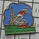 113D Pin's Pins / Beau Et Rare / SPORTS / ATHLETISME CROSS MONTILLY SUR NOIREAU EGLISE - Athlétisme