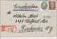 Weimar:  Breif Von Bischofsheim Als Einschreiben Nach USA 1930 - Covers & Documents