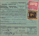 Saargebiet: Postauftrag-Postanweisung Von Neunkirchen Nach Forbach 1924 - Lettres & Documents