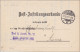 Postzustellurkunde 1893 Von Rudolstadt Nach Auma - Lettres & Documents