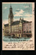 Lithographie Hamburg, Das Rathaus, Vom Wasser Gesehen  - Mitte