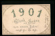 AK Jahreszahl 1901 Aus Vergissmeinnicht, Glück Und Segen  - Autres & Non Classés