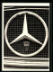 Foto-AK Auto Mercedes Benz, Stern-Emblem Mit Wappen, Makro-Aufnahme  - Passenger Cars