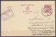 EP CP 40c Lilas (type N°479) Càd LA LOUVIERE /14-8-1940 Pour Officier Belge Prisonnier Au Camp Oflag IX A/Z En Allemagne - Weltkrieg 1939-45 (Briefe U. Dokumente)