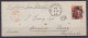 Env. Affr. N°12 Oblit. 8 Barres [EST] Càd BRUXELLES (EST) /3-10-1862 Pour BRIDPORT Dorset - [PD] - Man. "Angleterre Par  - 1858-1862 Médaillons (9/12)