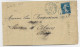 SEMEUSE 25C LETTRE CONVOYEUR BLEU BRAM A LAVELANET 1922 GRIFFE DE GARE LAGARDE ARIEGE - Spoorwegpost