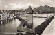 SUISSE - Luzern - Kapellbrucke (erbaut 1333 Built) - Wasserturm U Rigi (1800m) - Animé - Pont - Carte Postale Ancienne - Lucerne